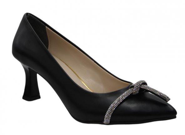 Mehmet Mete 162 Taşlı Klasik Topuklu Kadın Ayakkabı