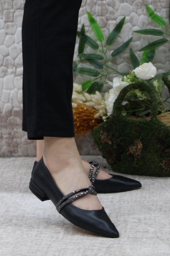 Mehmet Mete 61-02 Fashion Taşlı Kadın Babet ürün görseli