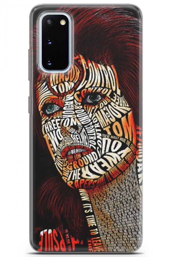 Samsung Galaxy S20 Uyumlu Kılıf Words 14 David Bowie Tipografi Cover Kılıf Karışık Çok Renkli