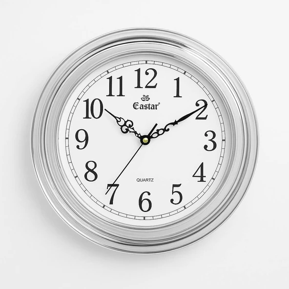 Eastar Şeffaf Görünümlü Metalize Kaplamalı Duvar Saati 626 - Resim 3