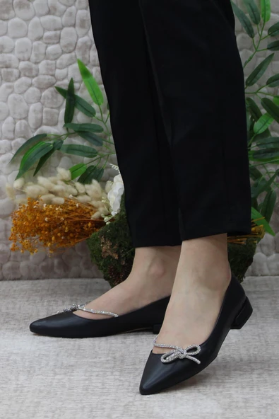 Mehmet Mete 61-17 Fashion Taşlı Kadın Babet - Resim 4