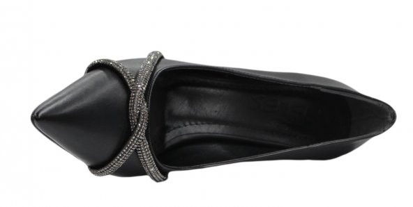 Mehmet Mete 18-122 Klasik Topuklu Taşlı Steletto Kadın Ayakkabı - 5