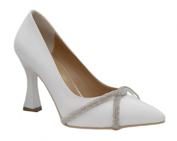 Mehmet Mete 18-122 Klasik Topuklu Taşlı Steletto Kadın Ayakkabı - 6