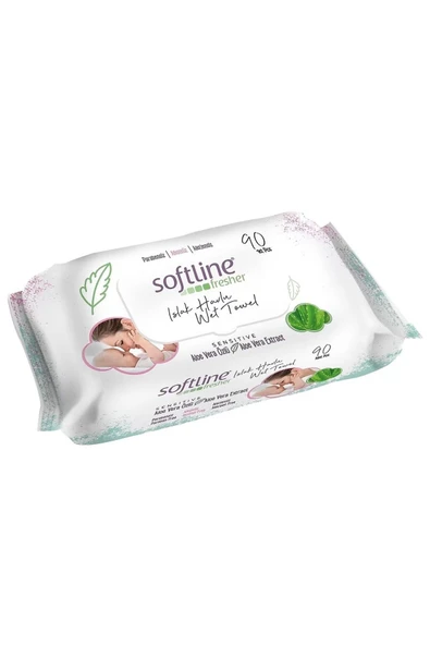 Softline Fresher Sensitive 90 Yaprak 12 Paket Islak Mendil Aloevera Özlü - 2
