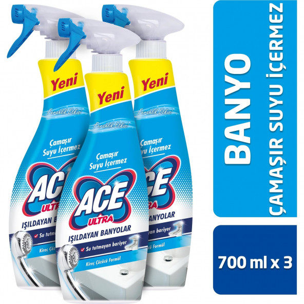 Ace Ultra Köpük Çamaşır Susuz Banyo Temizleyici 700 ml