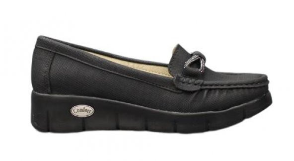Mehmet Mete 403 Comfort Tokalı Taşlı Kadın Babet - 6