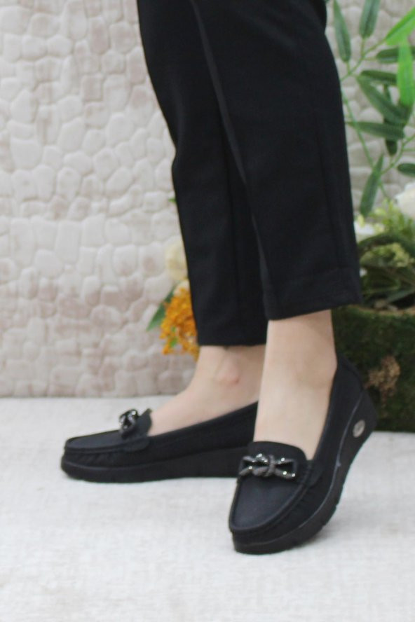 Mehmet Mete 410 Comfort Tokalı Taşlı Kadın Babet - Resim 4