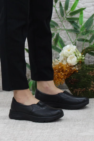 Mehmet Mete 32027 Anatomik Hafif Rahat Hakiki Deri Kadın Ayakkabı - Resim 3