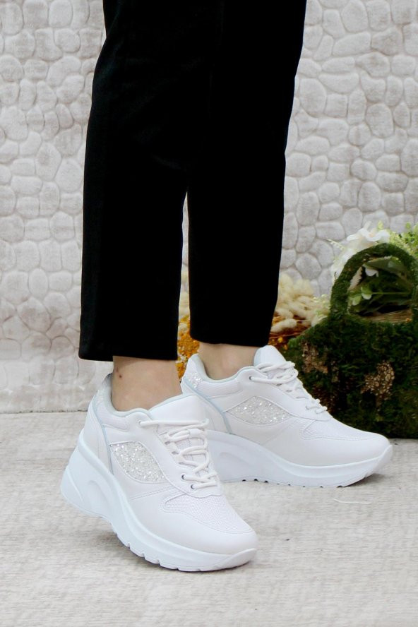 Mehmet Mete 185 Anatomik Dolgu Taban Kadın Spor Ayakkabı - 2