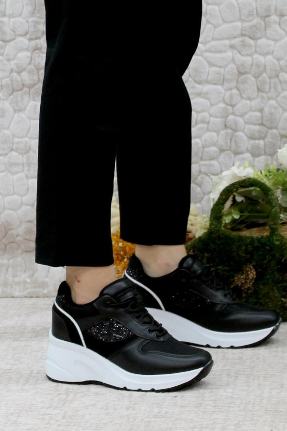 Mehmet Mete 185 Anatomik Dolgu Taban Kadın Spor Ayakkabı - 6