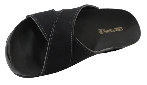 Ceyo Venedik-9 Siyah Ortapedik Bayan Terlik & Sandalet - 4