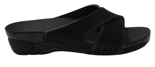 Ceyo Venedik-9 Siyah Ortapedik Bayan Terlik & Sandalet - 2