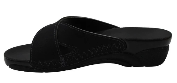 Ceyo Venedik-9 Siyah Ortapedik Bayan Terlik & Sandalet - 3