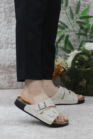 Mehmet Mete 474-02 Anatomik Rahat Esnek Kadın Terlik ürün görseli