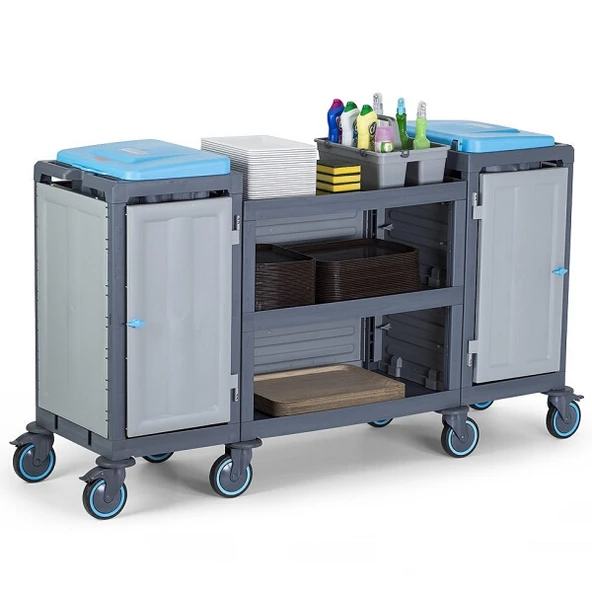 Çöp Hazneli Temizlik Arabası ürün görseli