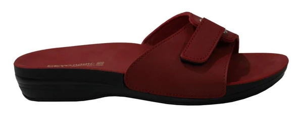 Ceyo Marina-1 Kırmızı Ortapedik Bayan Terlik & Sandalet - Resim 2