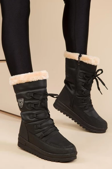 Mehmet Mete 0995 Kadın Kar Botu Yünlü Bayan Bot - Resim 11