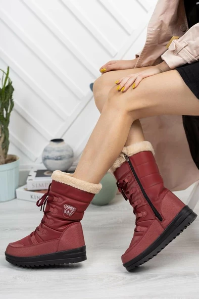 Mehmet Mete 0995 Kadın Kar Botu Yünlü Bayan Bot - Resim 8