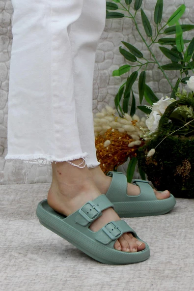 Mehmet Mete EZ0095 Plaj Deniz Havuz Terliği Hafif Rahat Esnek Kadın Terlik - 8