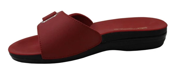 Ceyo Marina-1 Kırmızı Ortapedik Bayan Terlik & Sandalet - Resim 3