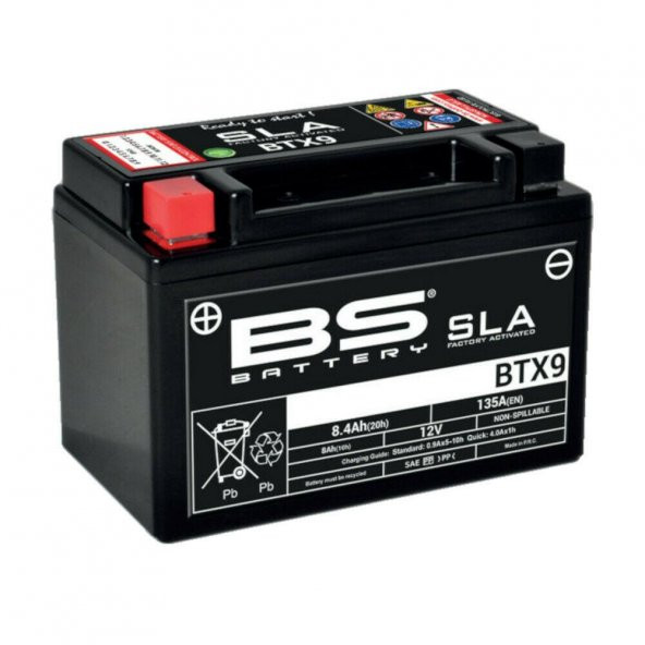 Bs Btx9 Sla 2015-2016 Kawasaki Z 300 Uyumlu Akü Jel Akü