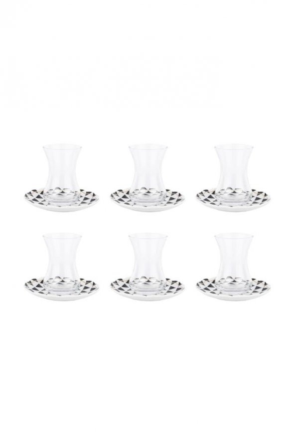 6lı Tres New Bone Çay Takımı