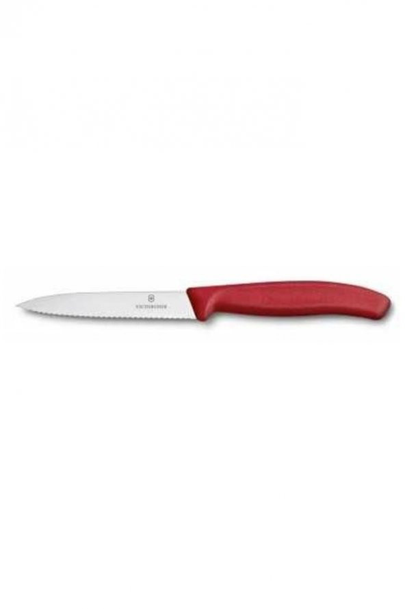 Victorinox 6.7731 Swissclassic Kırmızı 10Cm Tırtıklı Soyma Bıçağı