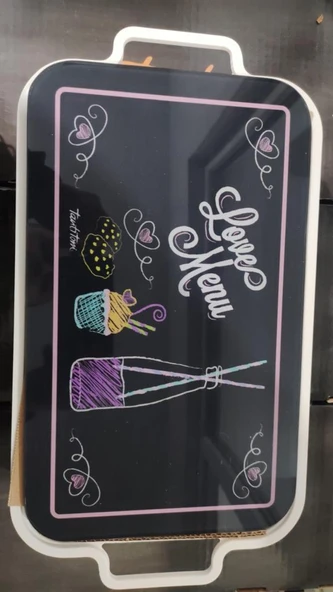 Tantitoni Melamin Cam Kapaklı Love Menu 6lı Kahvaltılık - 3