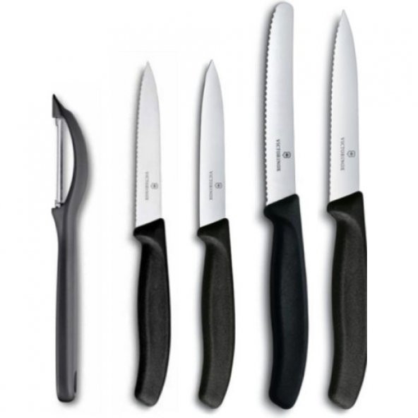 Victorinox Siyah 5 Li Büyük Soyma Seti