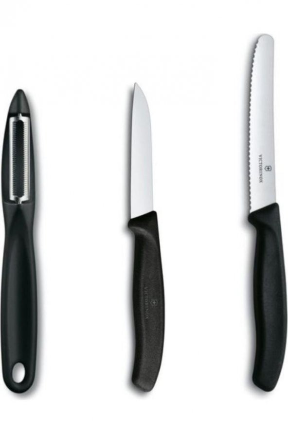 VICTORINOX Siyah Soyacak ve Bıçak Set