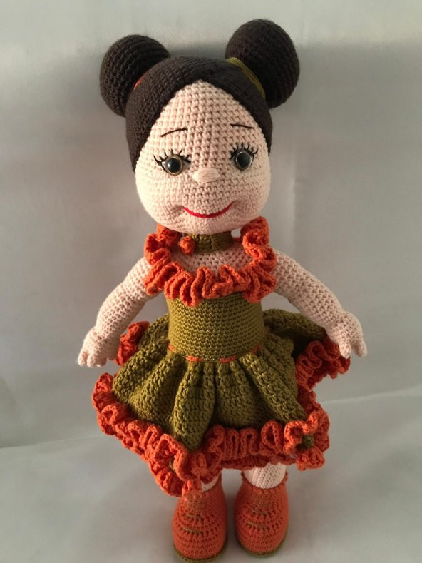 Japon Gülü Bebek Amigurumi Organik Oyuncak