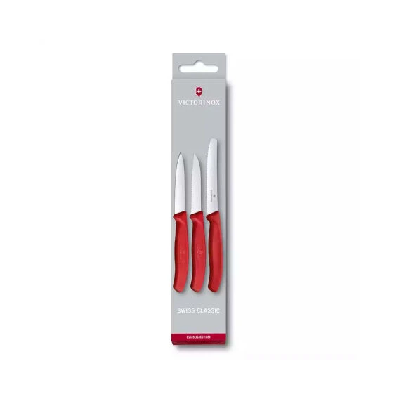 VICTORINOX Kırmızı Swiss Classic Soyma Bıçağı Seti - Resim 2