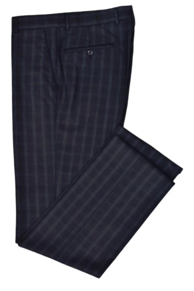 Erkek Silim Fit Ekose Kumaş Pantolon KM-009588 - Resim 4