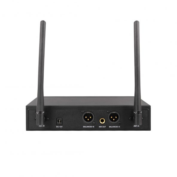 König K-990 Uhf 2 X 100 Kanal 2 El Mikrofon Telsiz Mikrofon Kablosuz Mikrofon Seti Gri - 3
