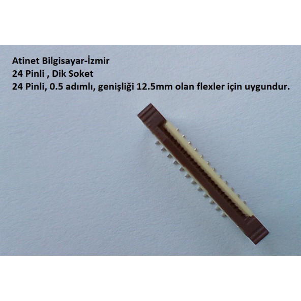 24 Pin 0.5Mm Adımlı Dik Flex Soketi Flex Ffc Konnektörü 24-0.5-Dik
