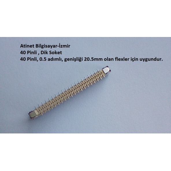 40 Pin 0.5Mm Adımlı Dik Flex Soketi Flex Ffc Konnektörü 40-0.5-Dik - 2