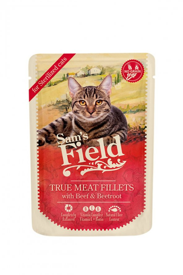Sf Cat Pouch Sterilized Beef Filetsbeetroot 85 G Skt