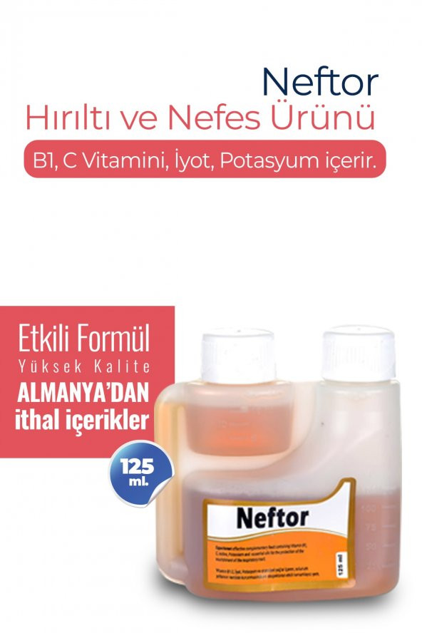 Kuşlar Için Hırıltı Ve Nefes Ürünü 125 ml