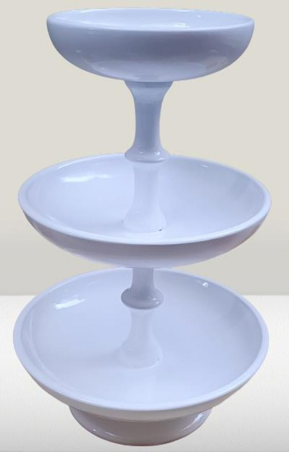 Hobi ADN 90267 Dekoratif Kuruyemiş Meyve Sunumluk Ahşap MDF Beyaz Lake El Yapım - 6