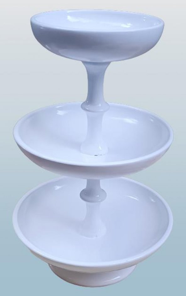 Hobi ADN 90267 Dekoratif Kuruyemiş Meyve Sunumluk Ahşap MDF Beyaz Lake El Yapım - 7