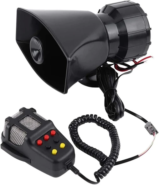 7 Sesli Mikrofonlu  Konuşmalı Megafon Siren - Polis Sireni