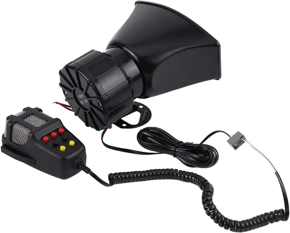 7 Sesli Mikrofonlu  Konuşmalı Megafon Siren - Polis Sireni - 3