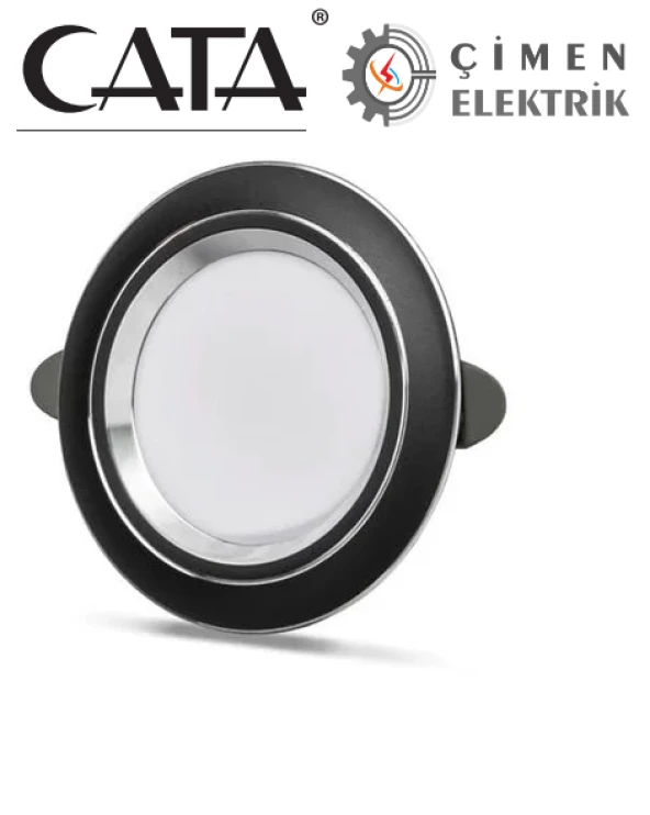 CATA CT 5258 Siyah Kasa Zepra Led Spot 6W 3 Renkli