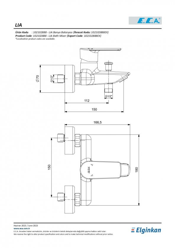 E.c.a. Lia Banyo Bataryası 102102888 - 2