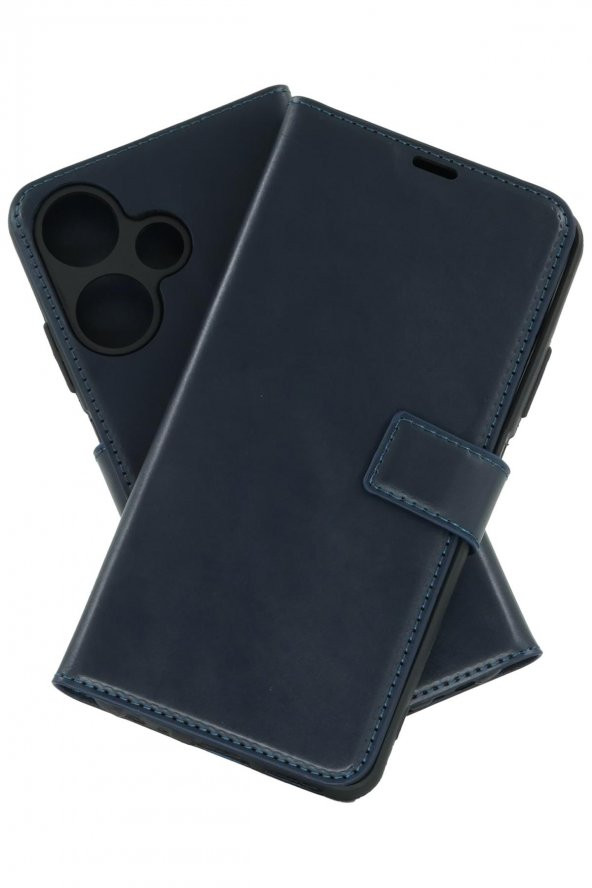 Infinix Hot 30i Uyumlu Kamera Korumalı Cüzdanlı ve Kapaklı Kılıf - Resim 7