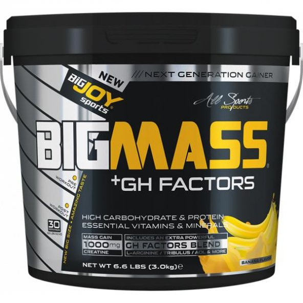 BigJoy BigMass Gainer +GH Factors 3000gr/Muz