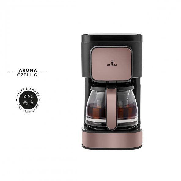 Karaca Just Coffee Aroma 2 in 1 filtre Kahve ve Çay Makinesi/rosegold