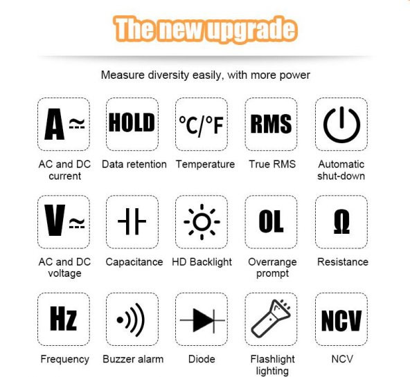 WellHise VC97+ Multimetre Ölçü Aleti Avometre True RMS - 8