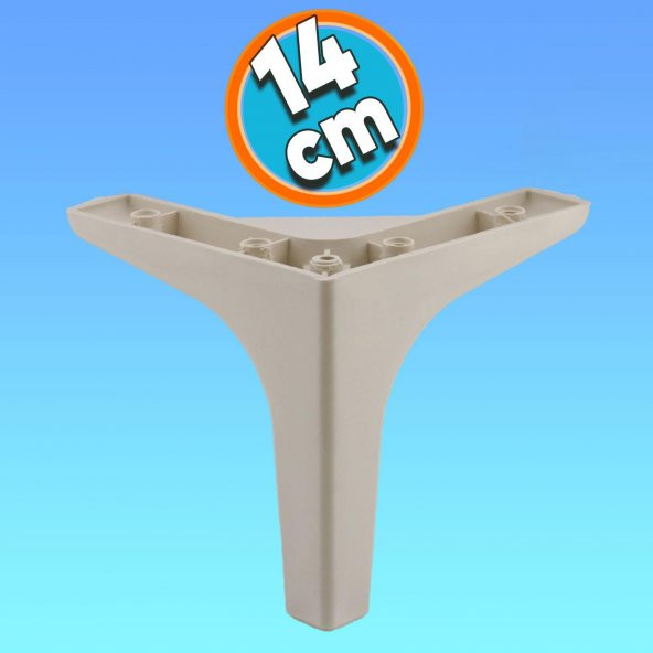 Mobilya Kanepe Sehpa TV Ünitesi Koltuk Ayağı 14 cm KREM Baza Ayak ürün görseli