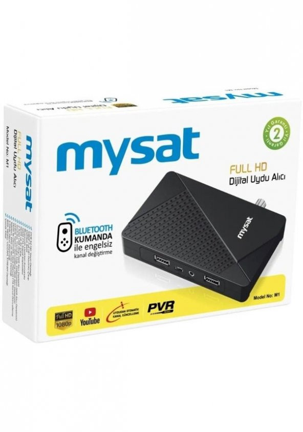 Mysat M1 Youtube Full HD Bluetooth Kumanda Dijital Uydu Alıcı - Wifi Anteni Hediye